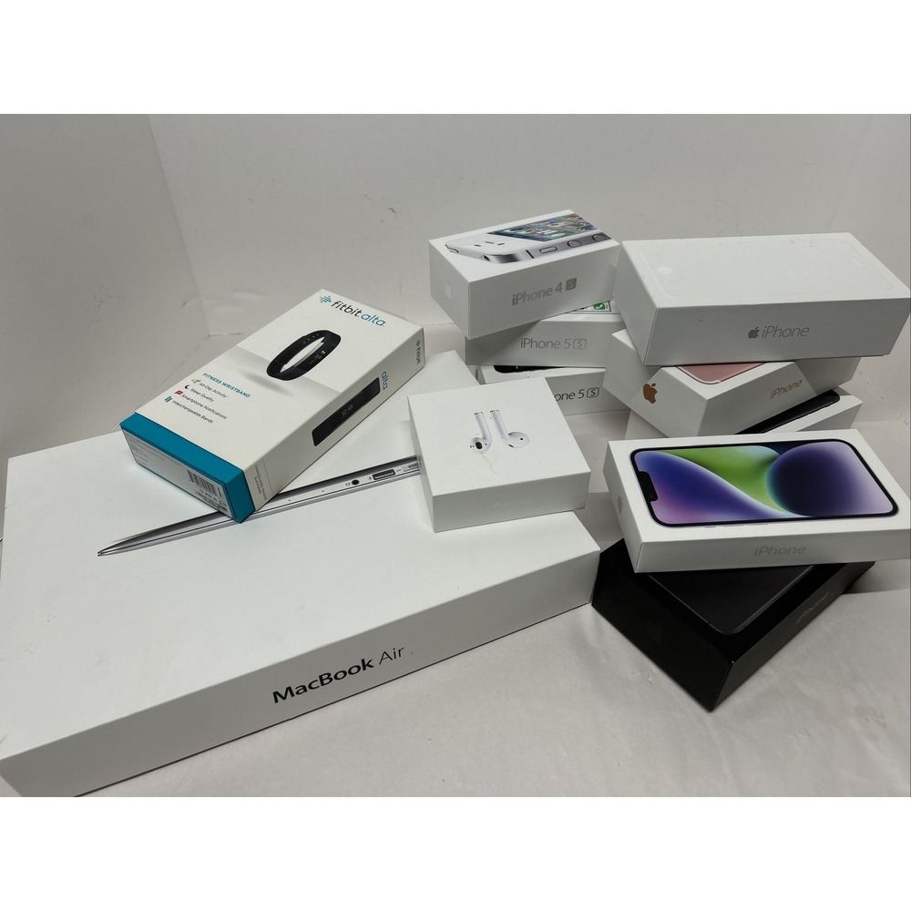 BOXES ONLY Apple Product Box 11 Empty Box Lot iPhone MacBook AirPods BOXES ONLY